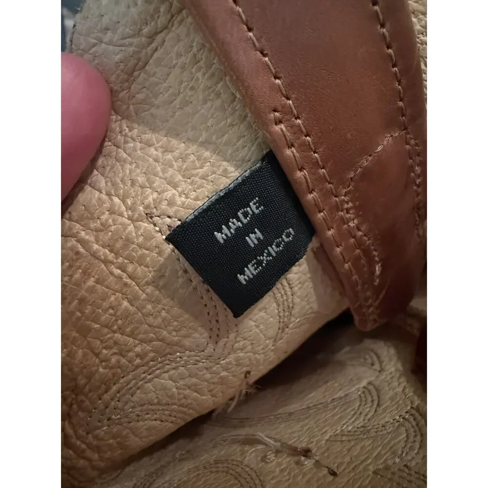 Dan Post Brown Leather Western Cowboy Boots Embroidered Pointed Toe Size 7M